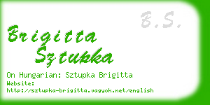 brigitta sztupka business card